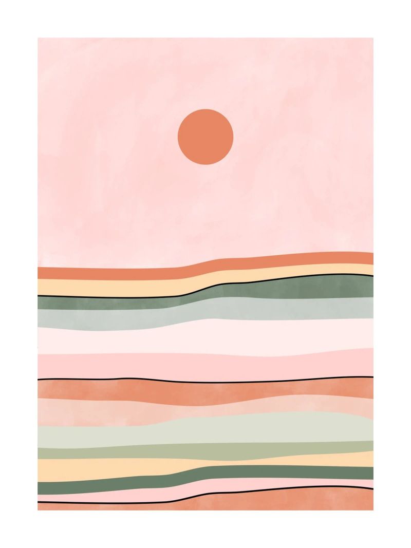 Serene Horizon Lines poster by Pictufy Sun & Spirit