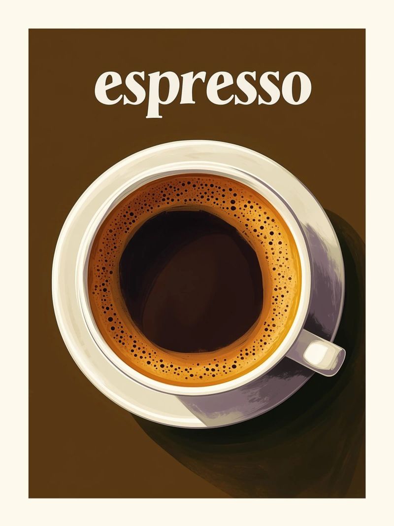 Espresso Kaffee Kunst Poster braun Poster von Spice & Style