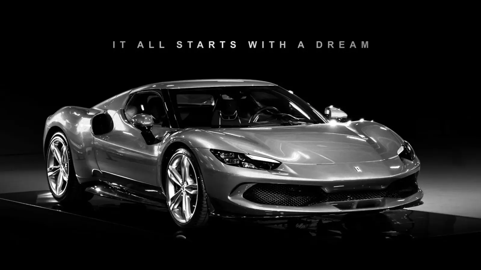 Tutto inizia con un sogno | Auto di lusso motivazionale poster da Inspirify