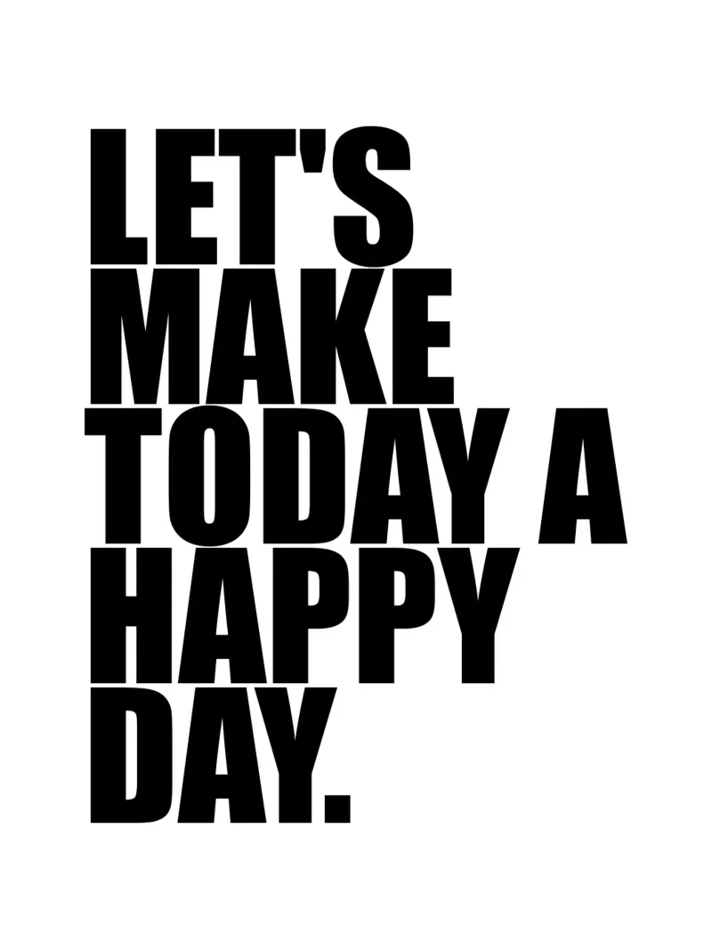 Let's Make Today A Happy Day canvas with Floater frame by Inspirify