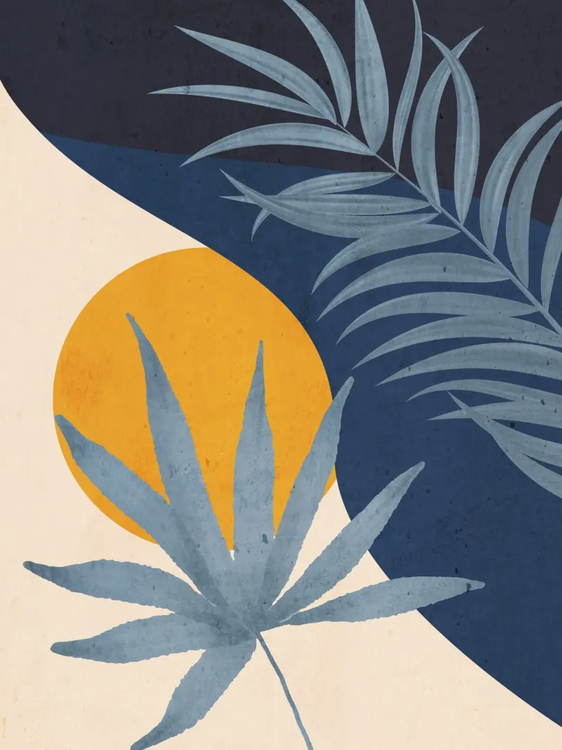 Arte astratta Foglie tropicali 35 poster da ThingDesign