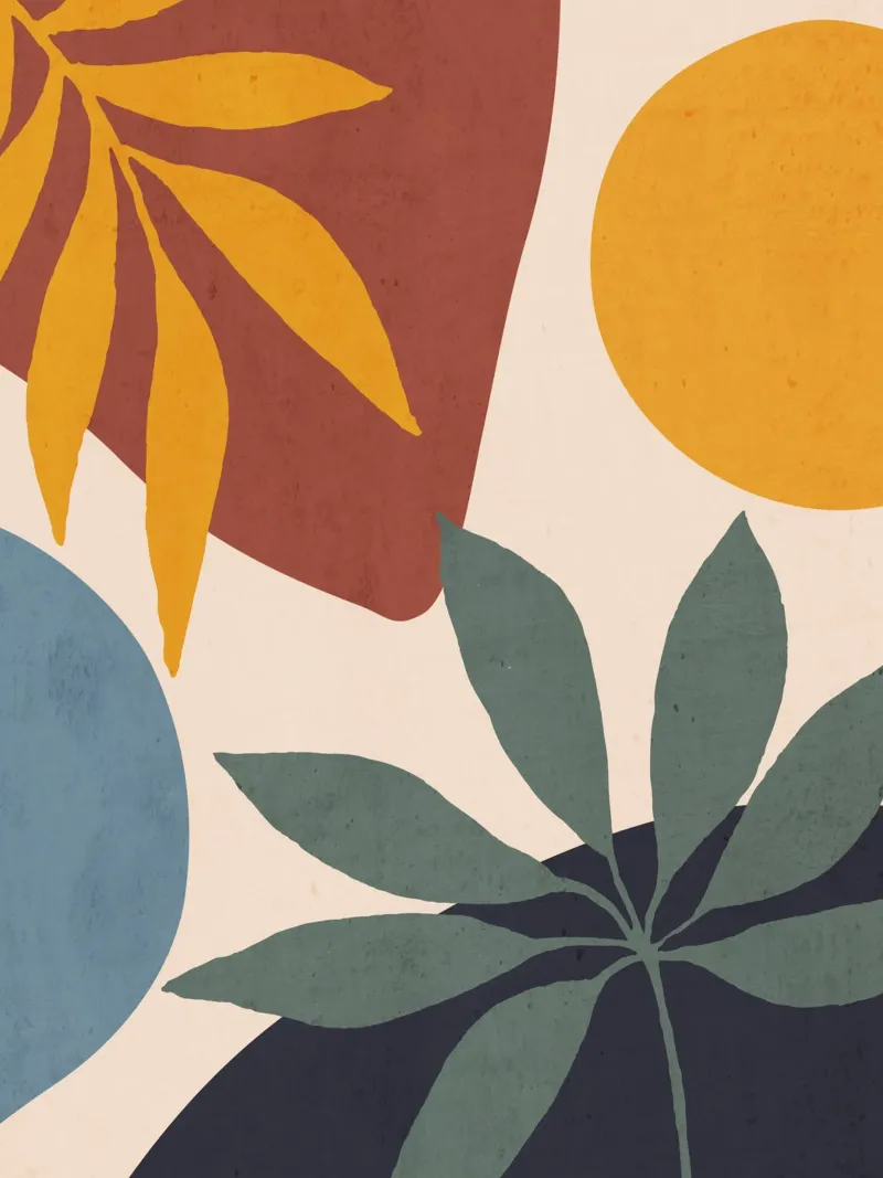 Abstract Art Tropical Leaves 37 canvas by ThingDesign