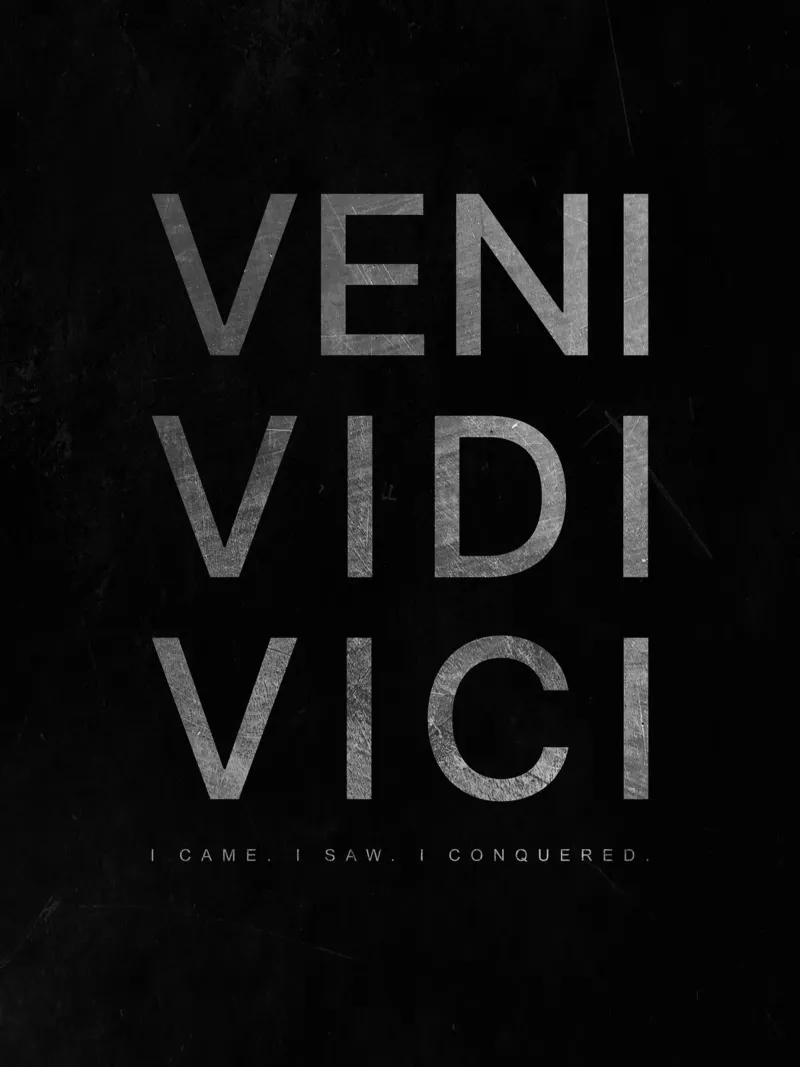 Veni Vidi Vici I Came. I Saw. I Conquered. poster da Inspirify