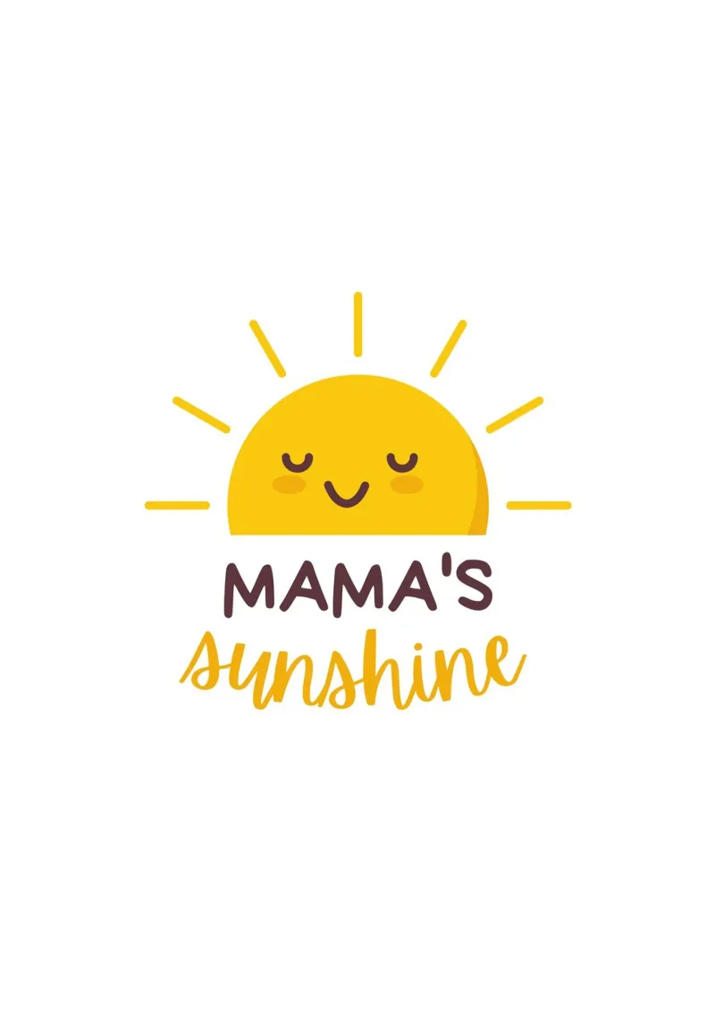 Mama's Sunshine - Decorazione solare per la cameretta dei bambini poster con telaio in plastica da KidzStudio