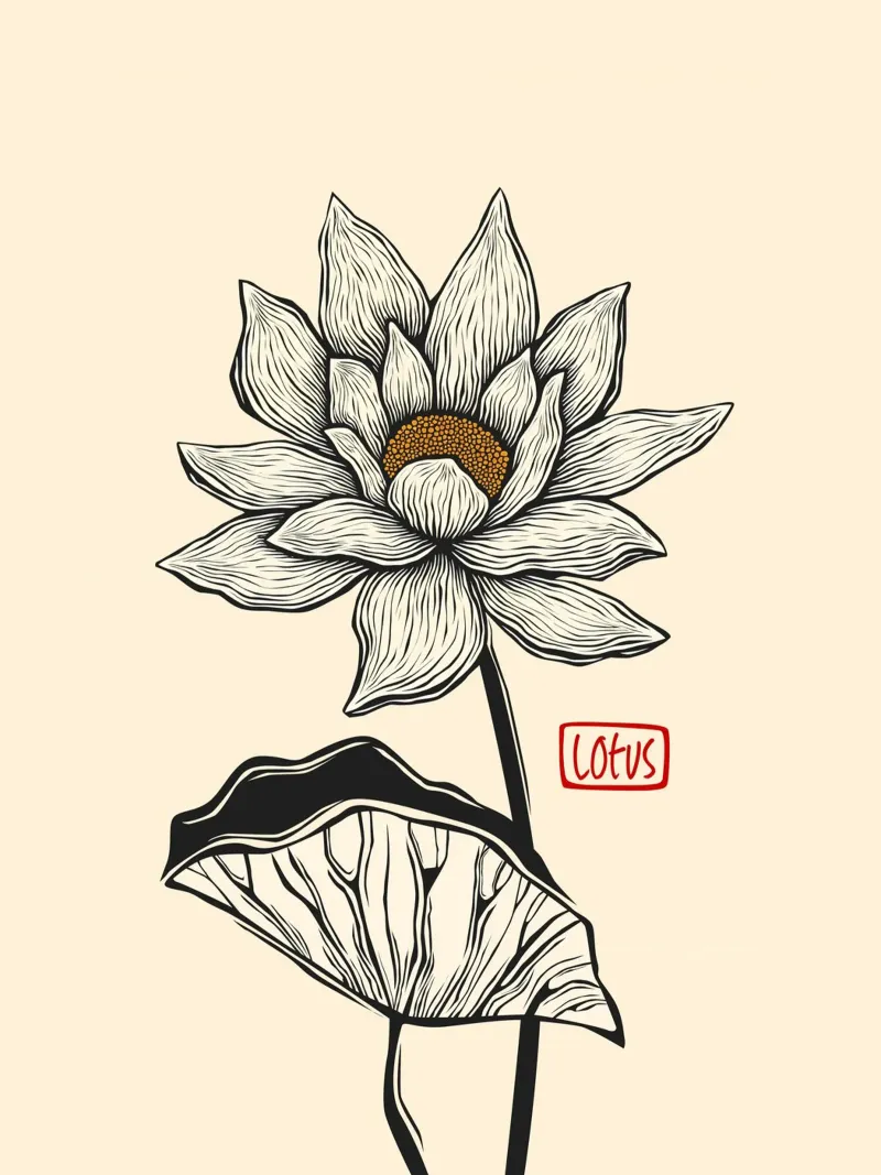 Elegant Lotus pellicola backlit da Indigo Rain