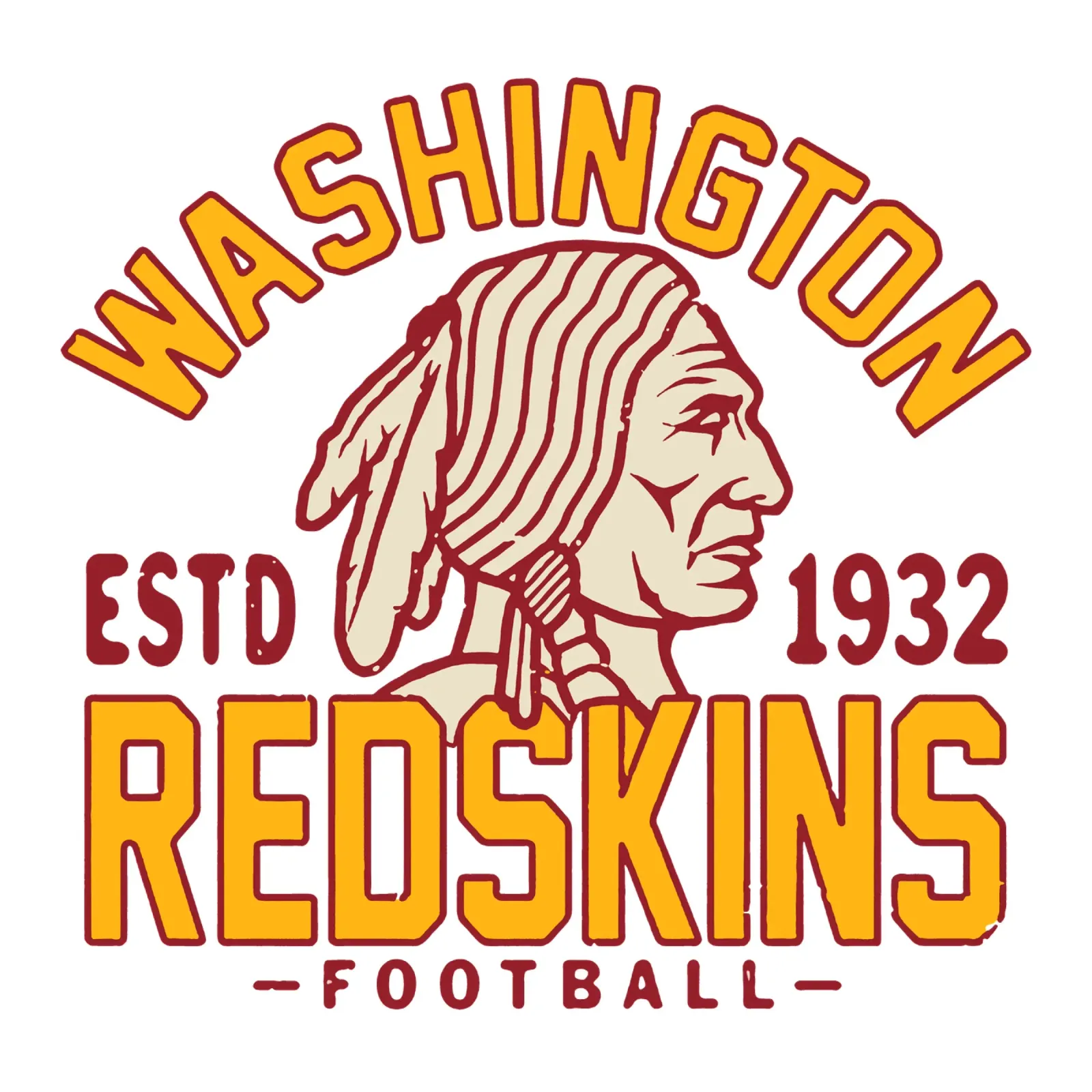 Retro Washington Redskins pellicola backlit da fouls tee