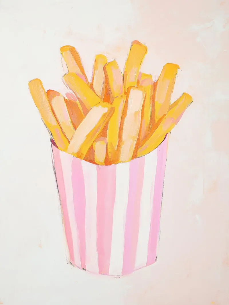 Patate fritte con rosa Charme pellicola backlit da Carinaprint