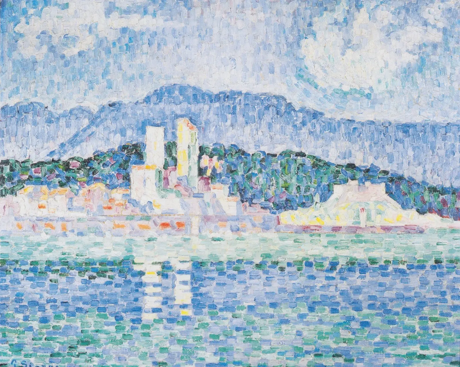 Paul Signac - Antibes, temporale pellicola backlit da Timeless Artworks