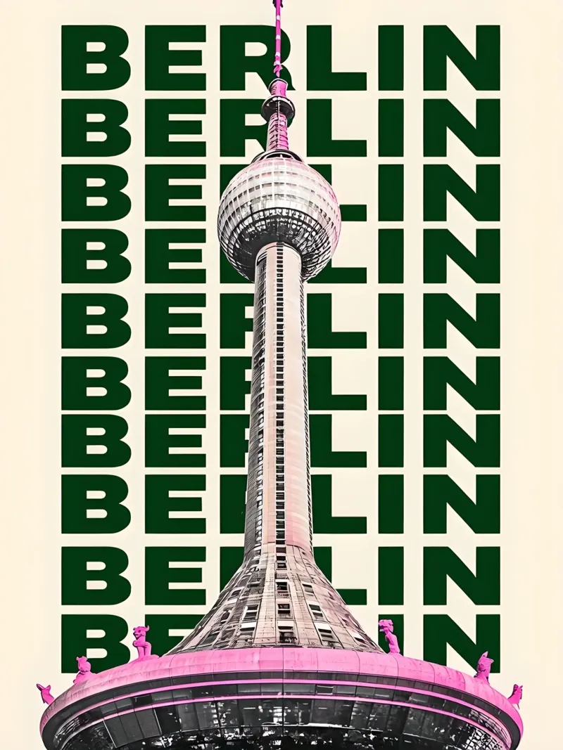 Città di Berlino pellicola backlit da RETRO VINTAGE EDITION
