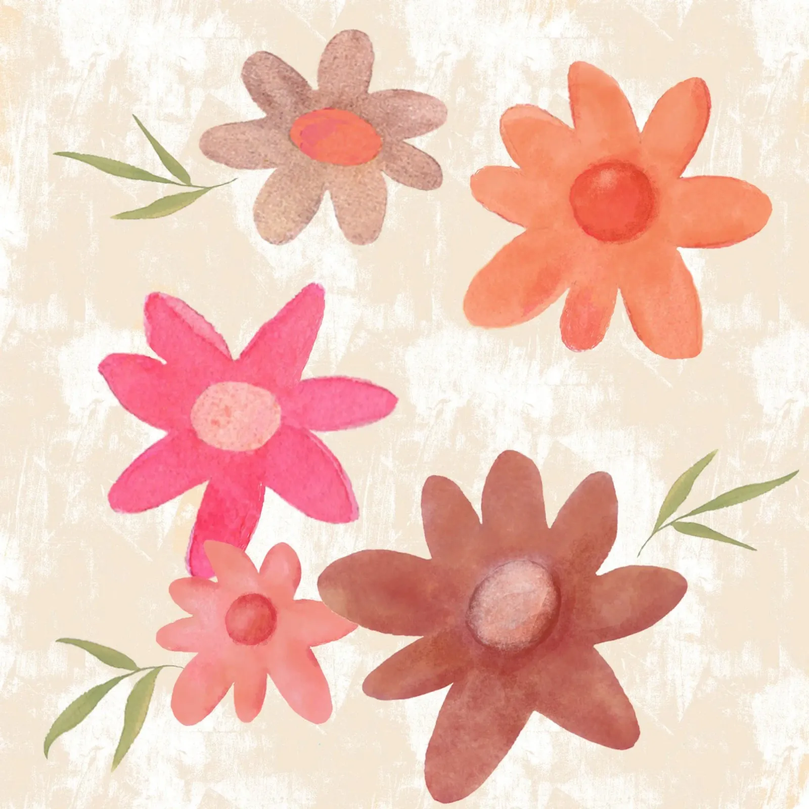 Aquarellblumen mit Hintergrund pellicola backlit da Farbwelten