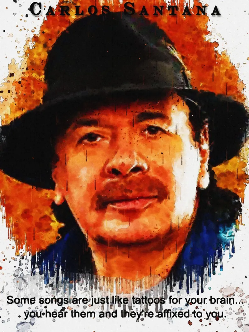 Carlos Santana Citazioni pellicola backlit da Gunawan Rb