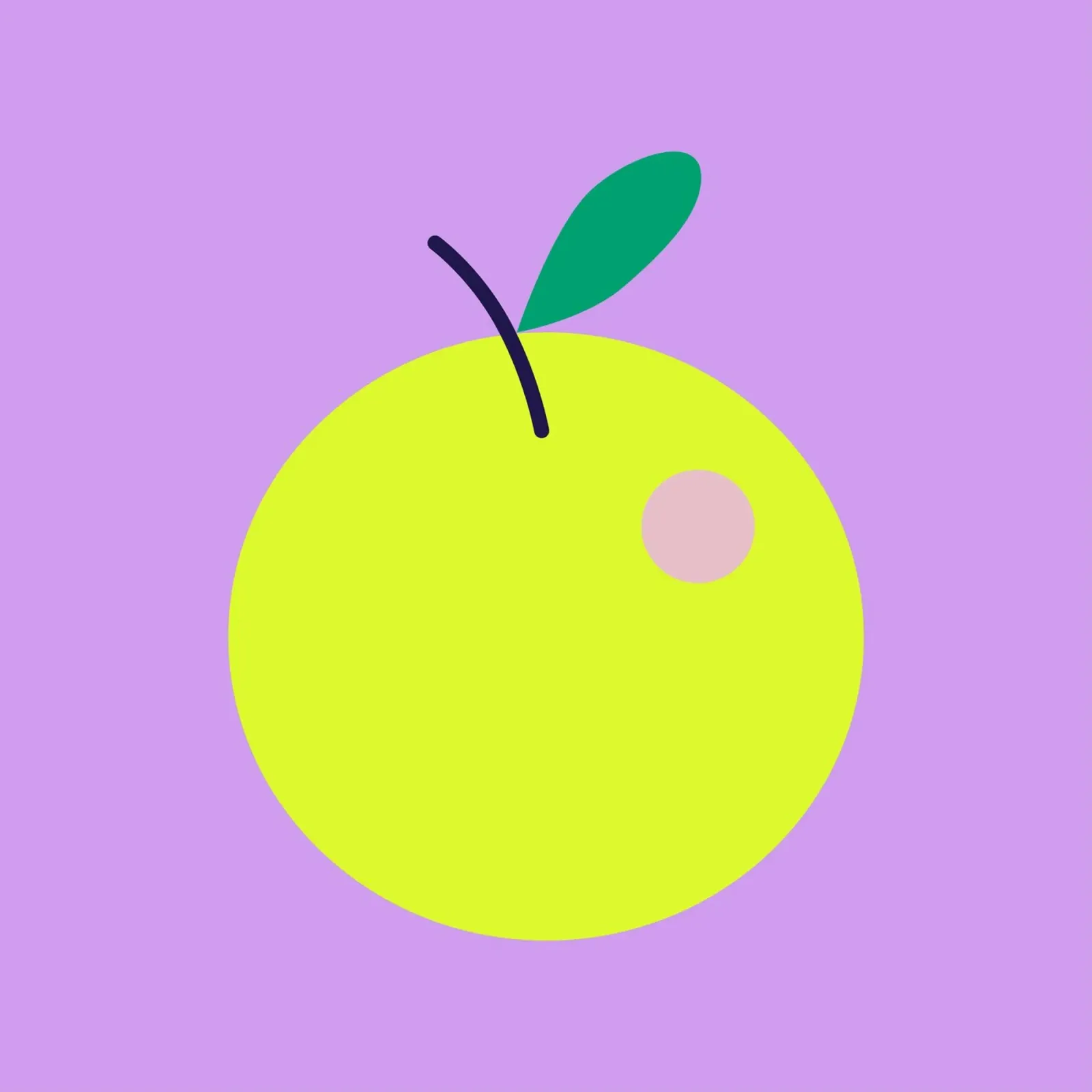 FUN Apple poster con telaio in legno da All Colours