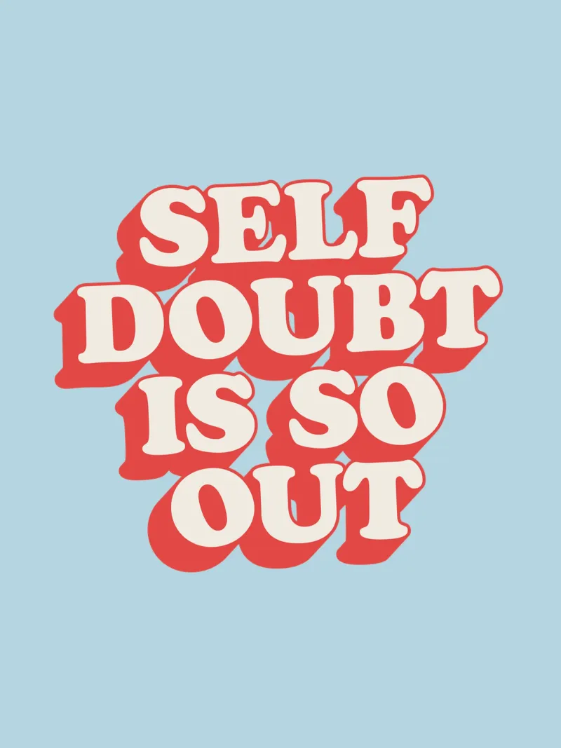 Self Doubt is So Out Empowering Motivational Vibe Quote canvas by THE MOTIVATED TYPE