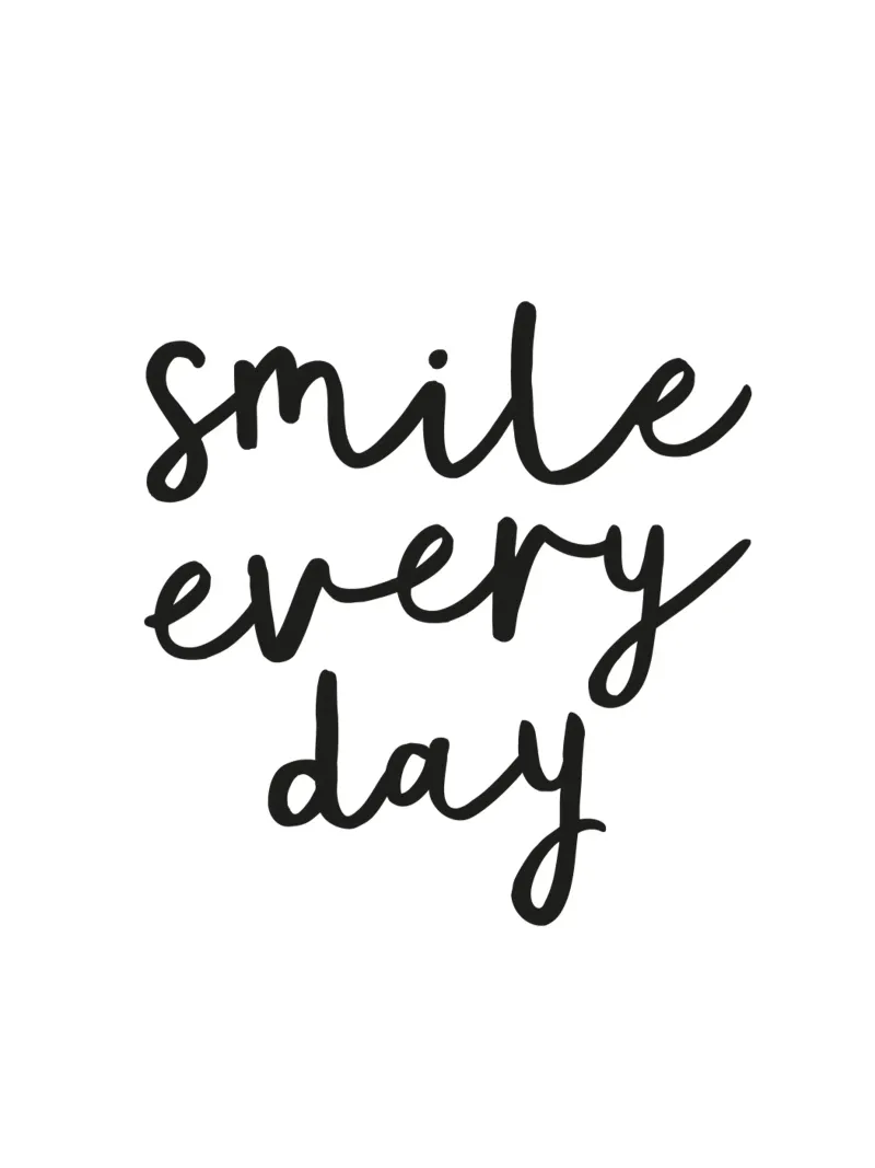 Smile Every Day Inspirational Typography Minimalist Print canvas by THE MOTIVATED TYPE