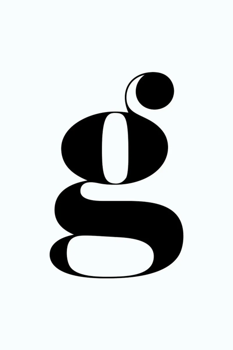 G Letter poster with plastic frame by Mottos by Sinan Saydik