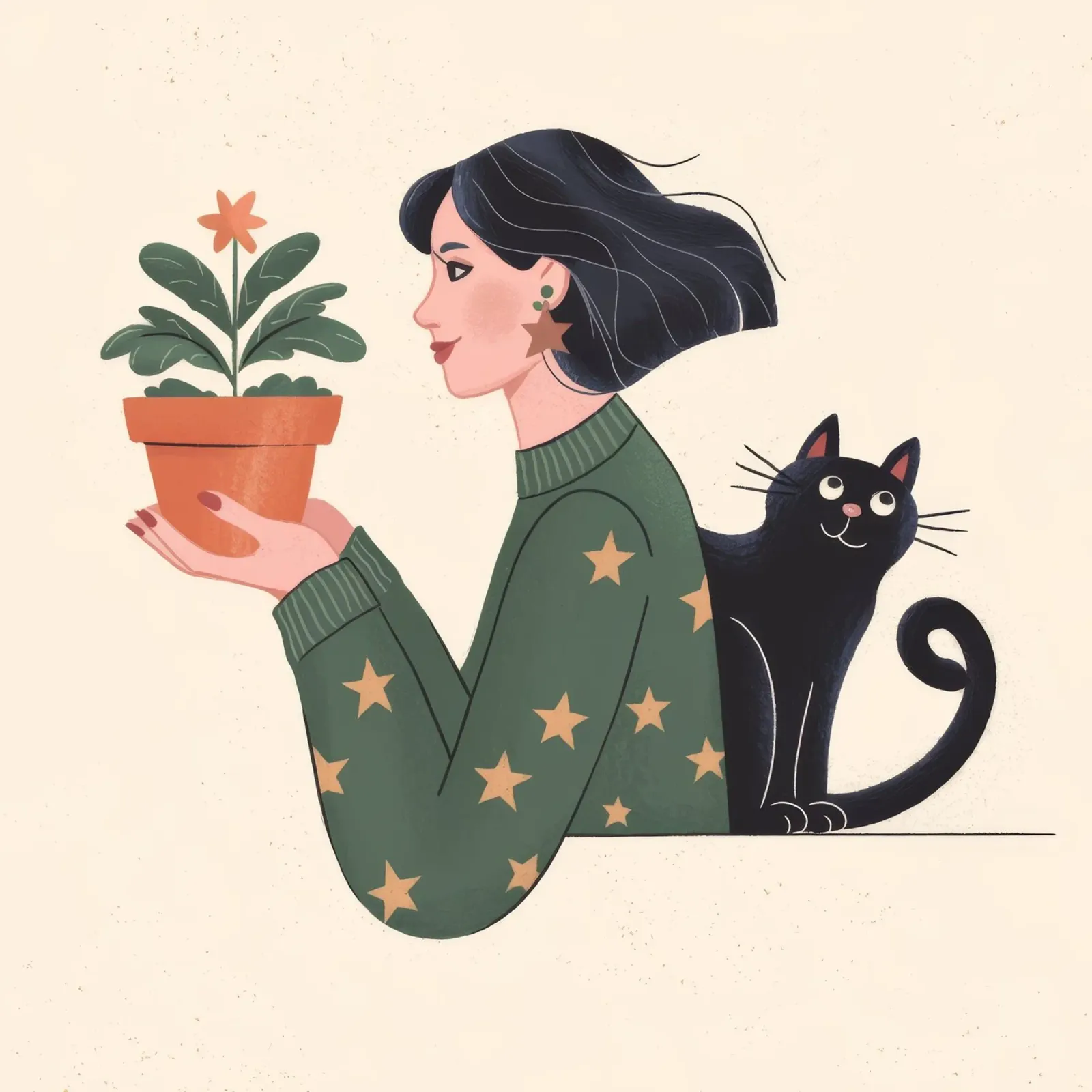 Le bonheur des compagnons en pot toile de Prism Palette