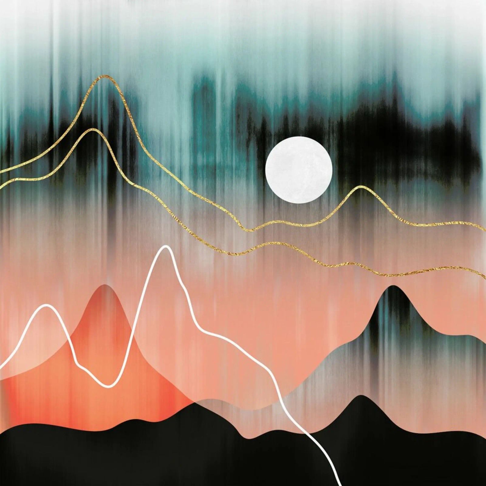 Mountainscape 2 poster by Elisabeth Fredriksson