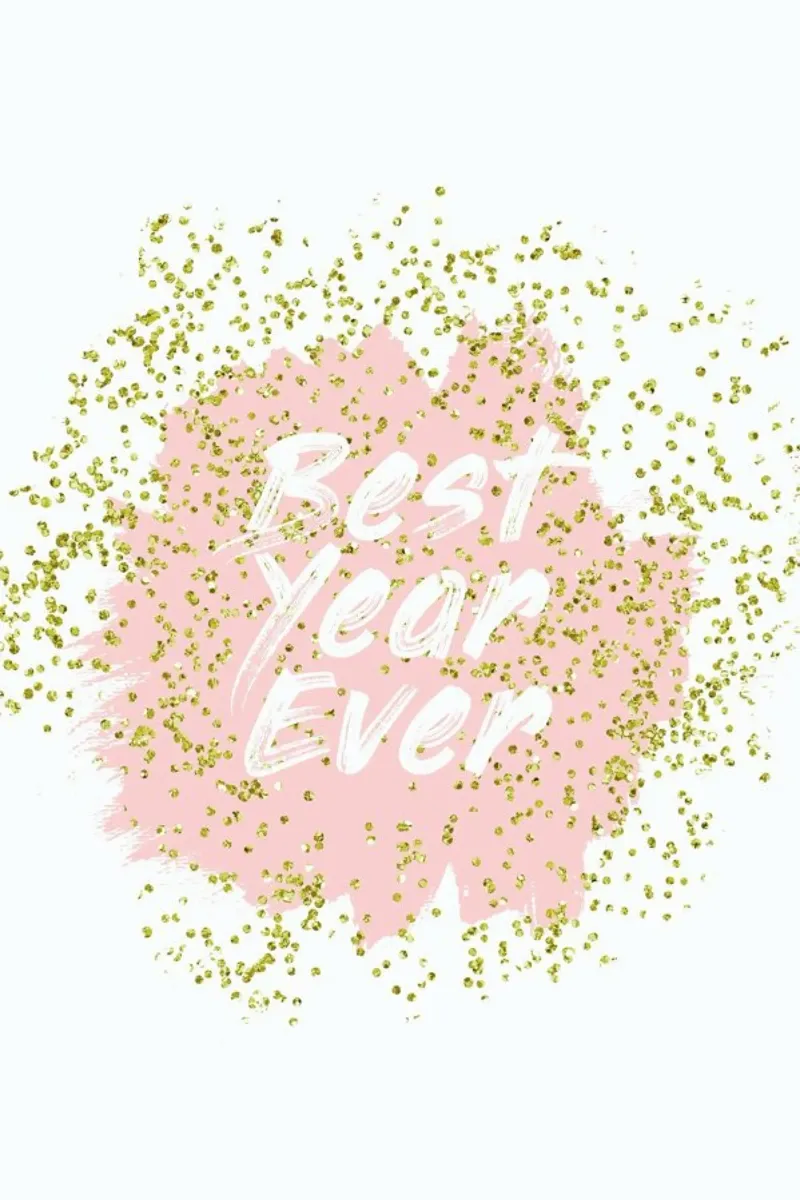 Best Year Ever tela con Cornice a cassetta da cafelab