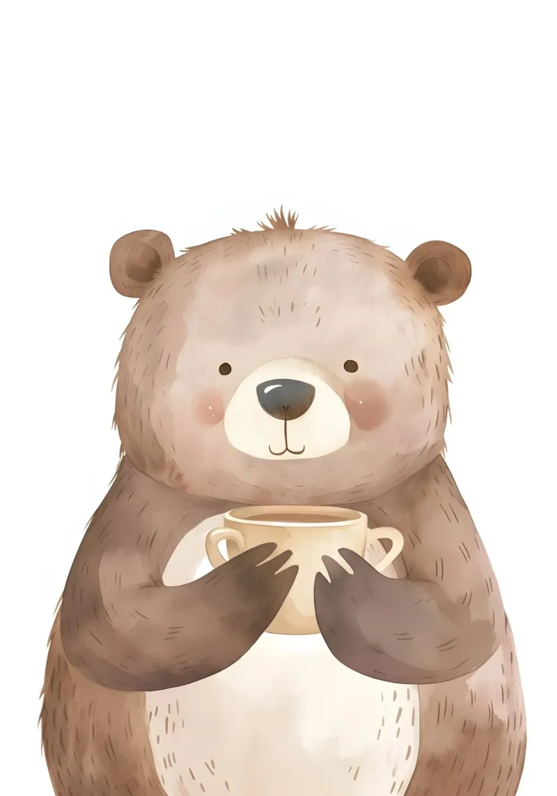 Saluti mattutini dall'orso coccolone pellicola backlit da KidzStudio