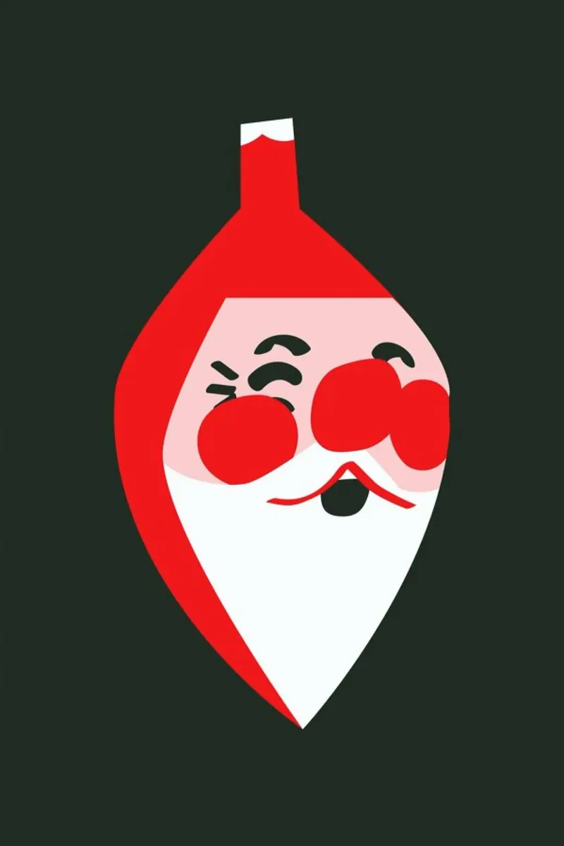 Santas Ornament poster met kunststof frame van Mariery Young