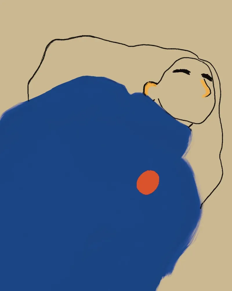 Woman in Blue Hahnemühle von tainah negreiros