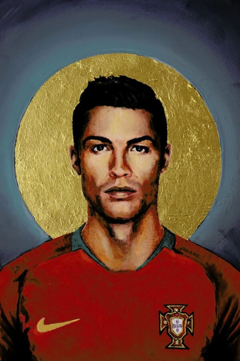 Football Icon - Cristiano Ronaldo Poster von David Diehl