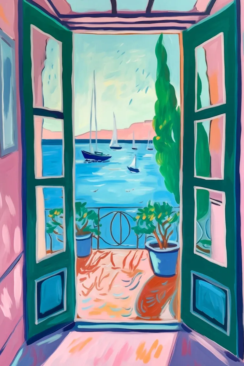 Mediterranean summer idyll canvas by Carinaprint
