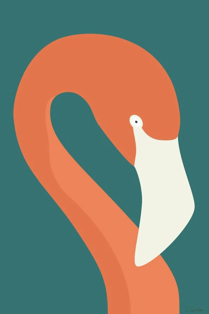 Flamingo Portræt Poster von Swen Swensøn