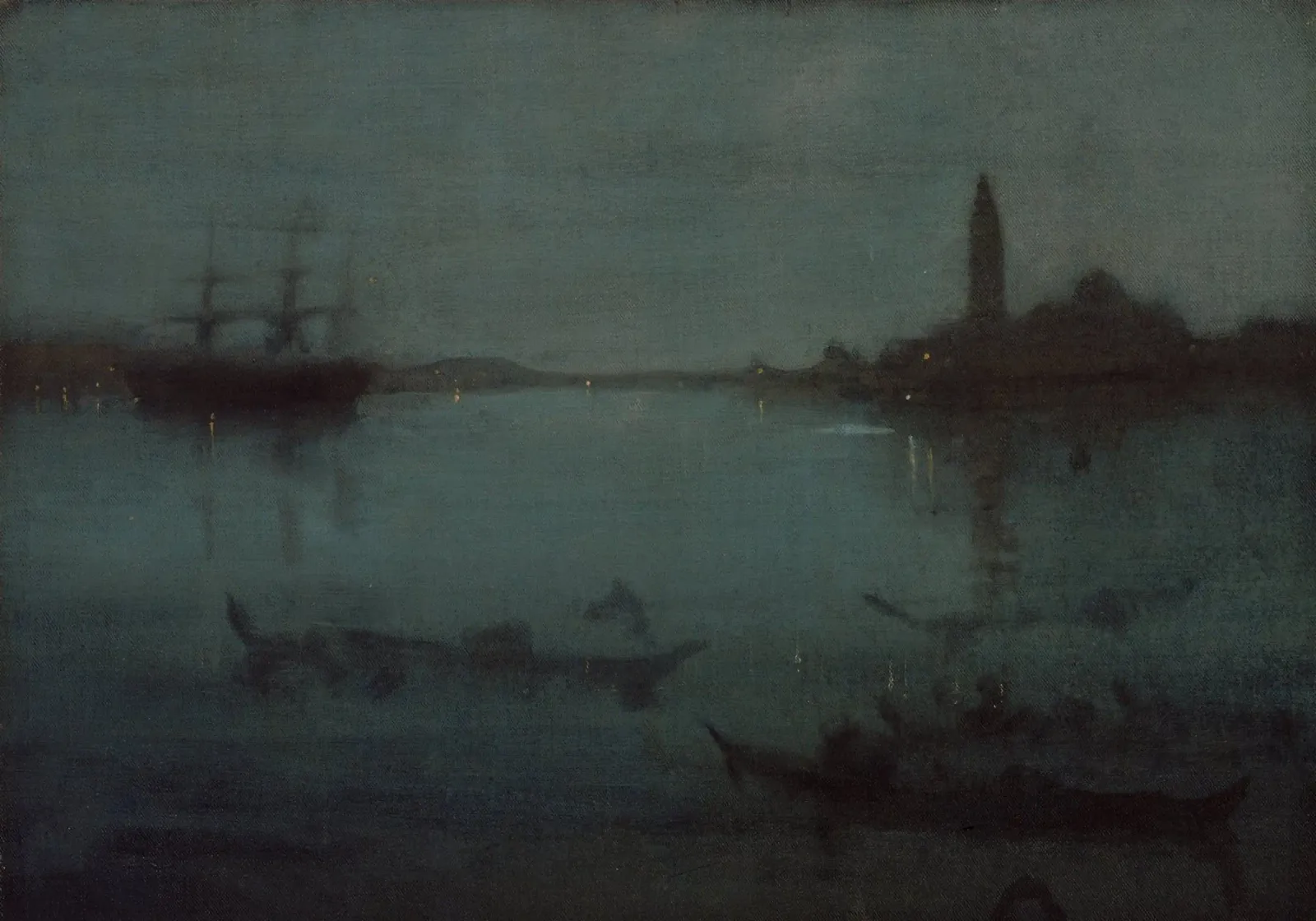 Elegante atmosfera notturna: Nocturne in blu e argento - La La poster da Little Art Histories