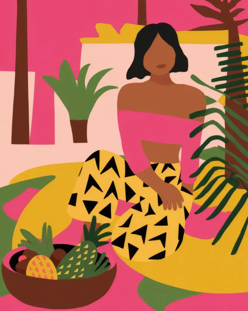 Exotisch fruit mijmering poster van Prism Palette