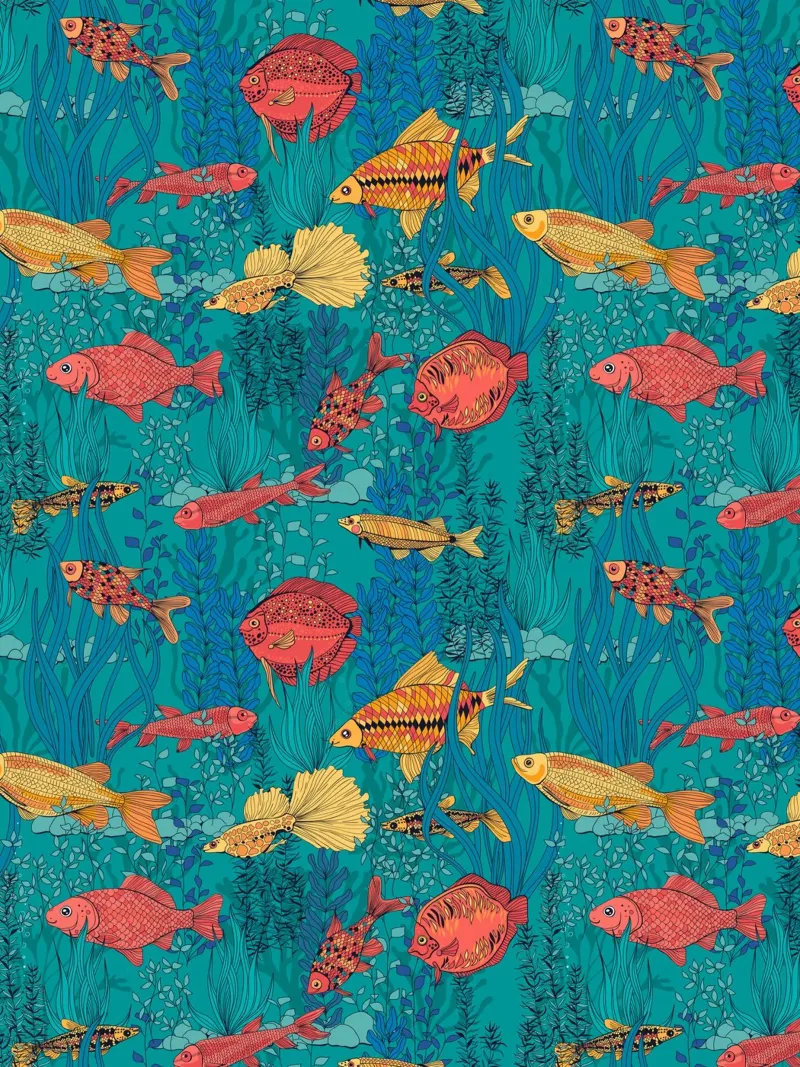 Farbenfrohe Fische des Korallenriffs Hahnemühle von Painted Nature