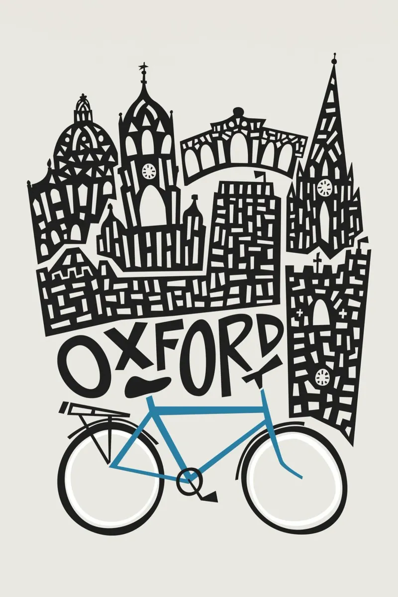Città di Oxford poster con telaio in alluminio da Fox & Velvet