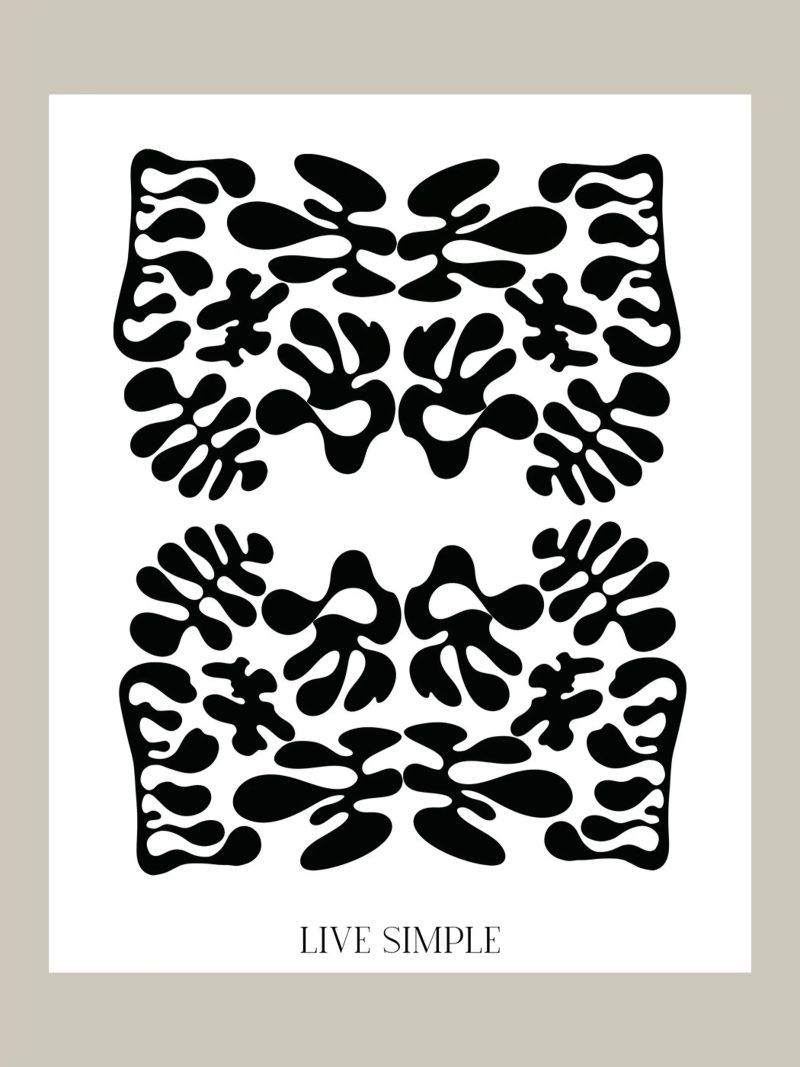 Live Simple No 12 poster con telaio in plastica da treechild