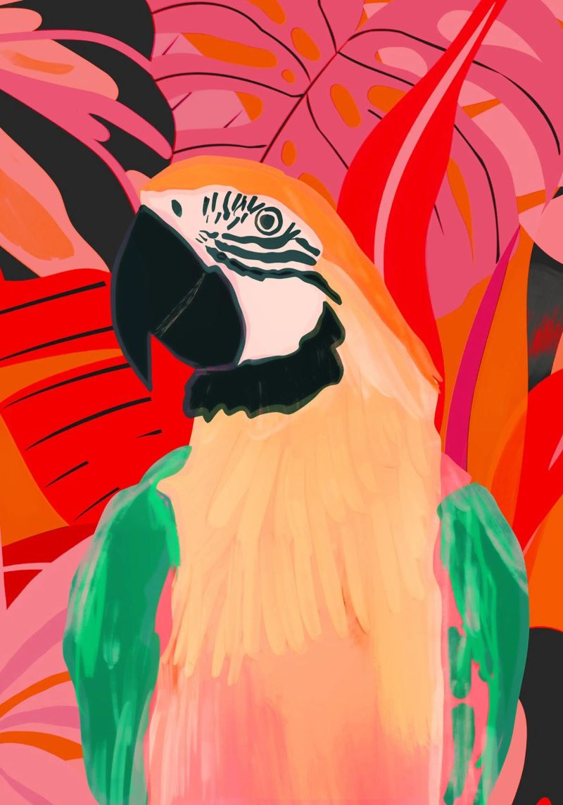 Perroquet dans la jungle 3 poster de LeaDArt