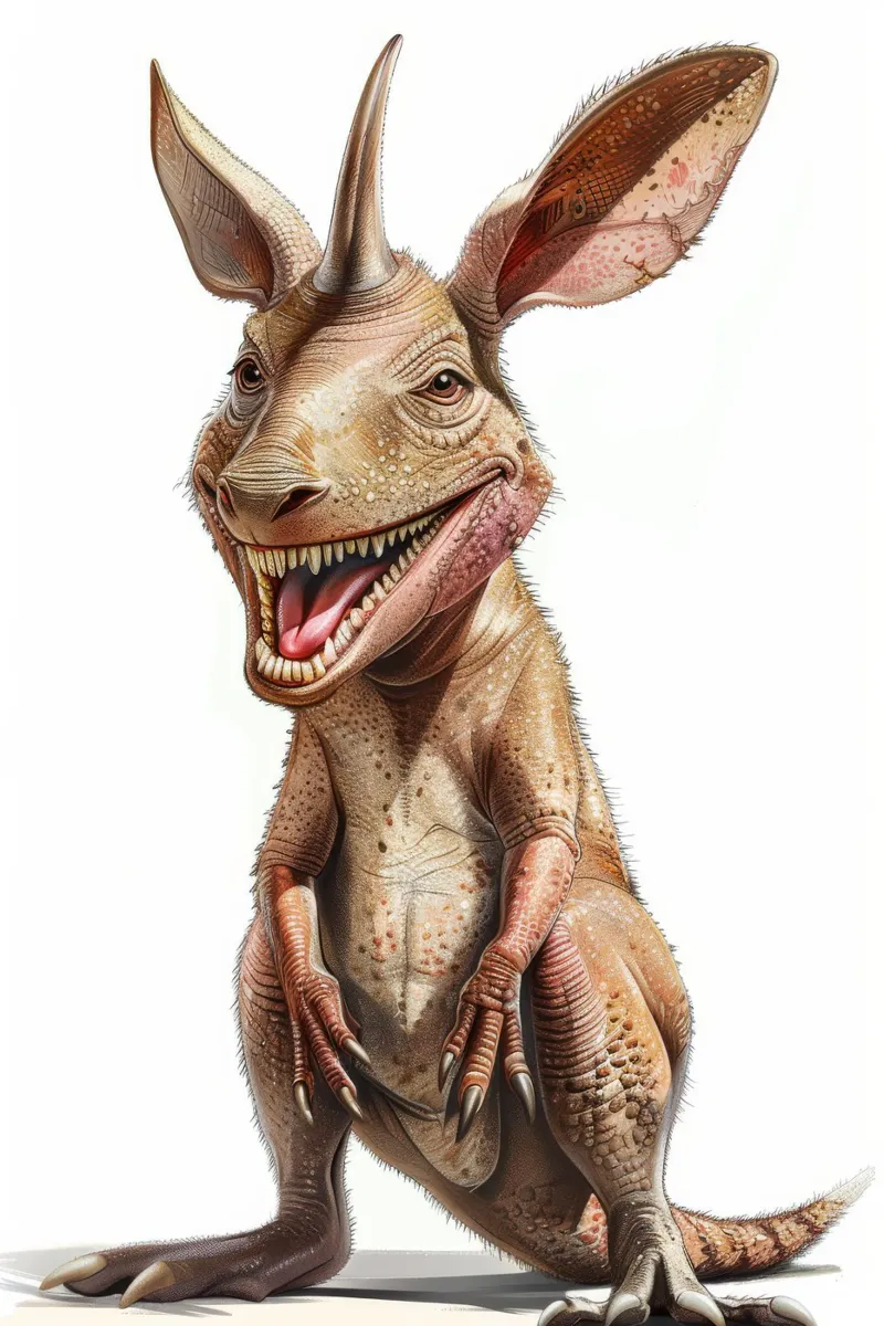 Caricatura di un oritteropo felice carta hahnemühle da Funny Animals