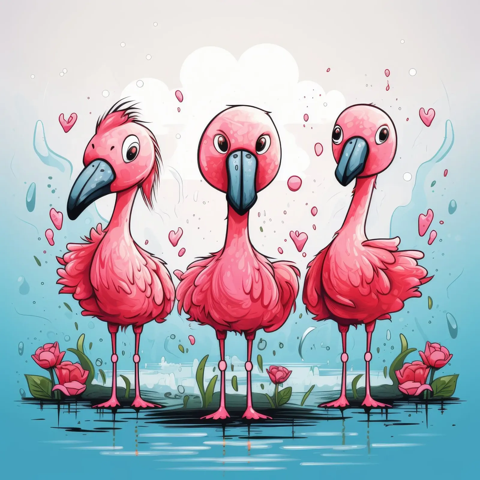Pandilla Retro Flamingo hahnemühle de Funny Animals