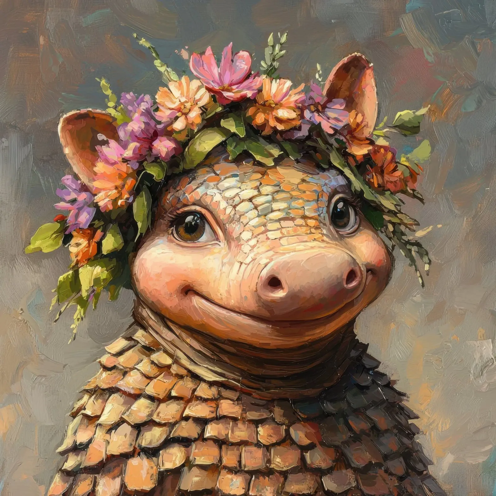 Armadillo giocoso e sciocco dei cartoni animati poster da Funny Animals