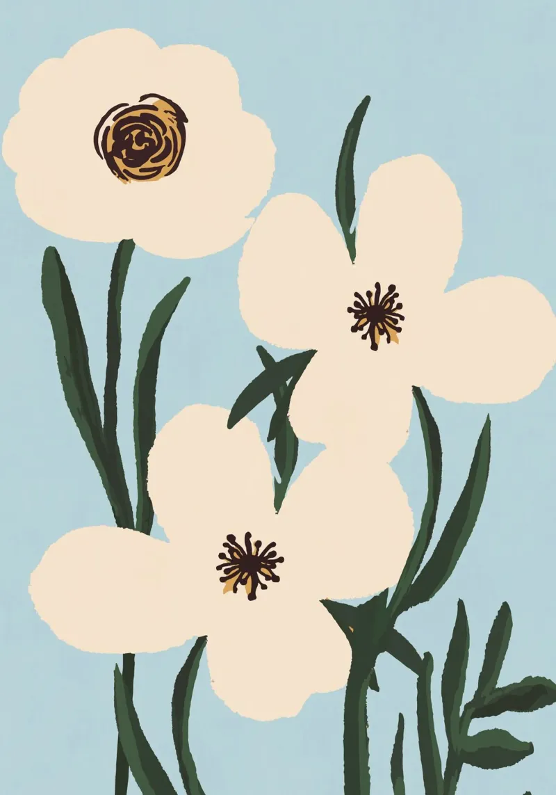 Fiori astratti minimali 31 poster da LeaDArt