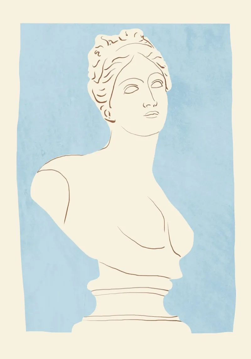 Minimalist Bust 3 alu-dibond by LeaDArt