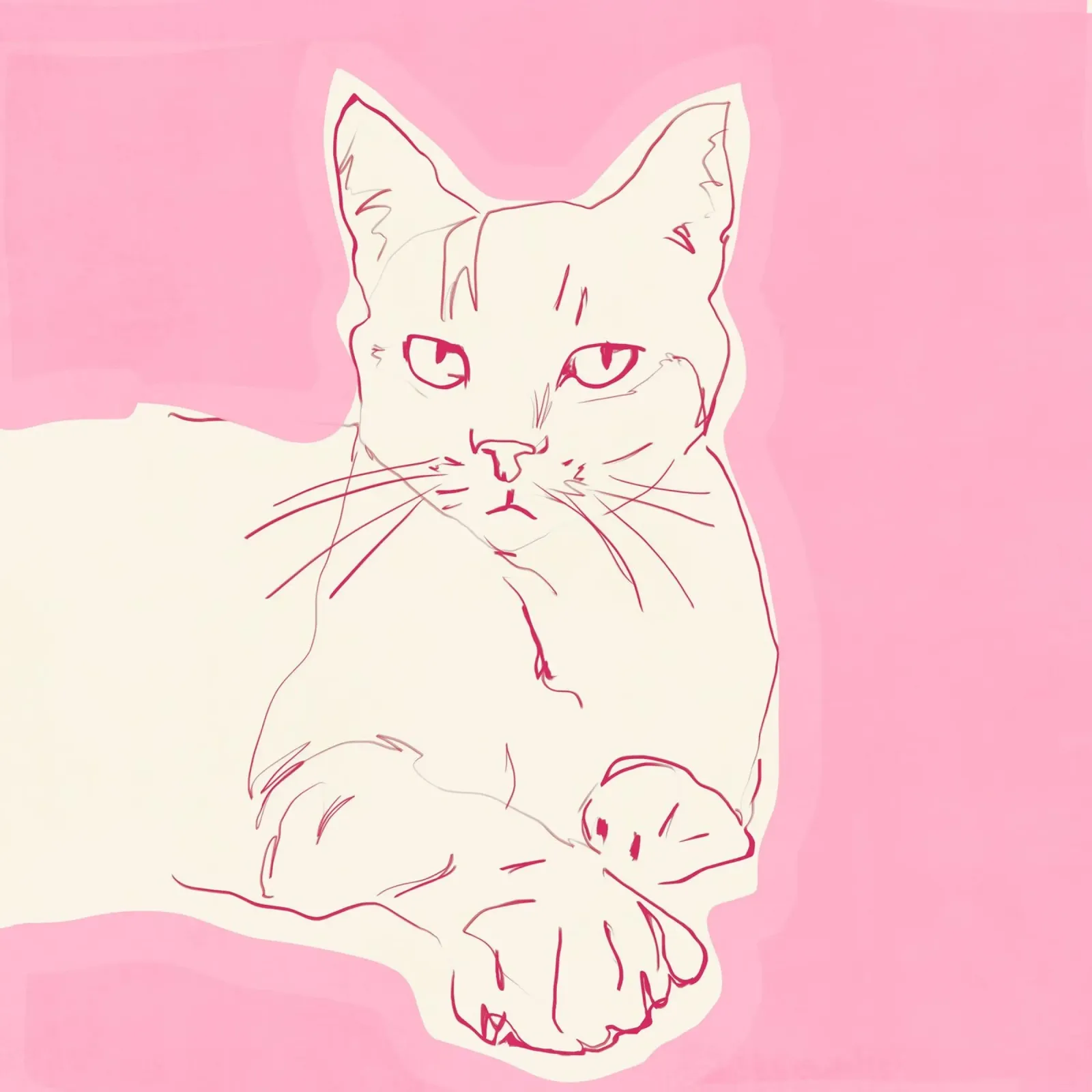 Cat sketch art 2 hahnemühle by LeaDArt