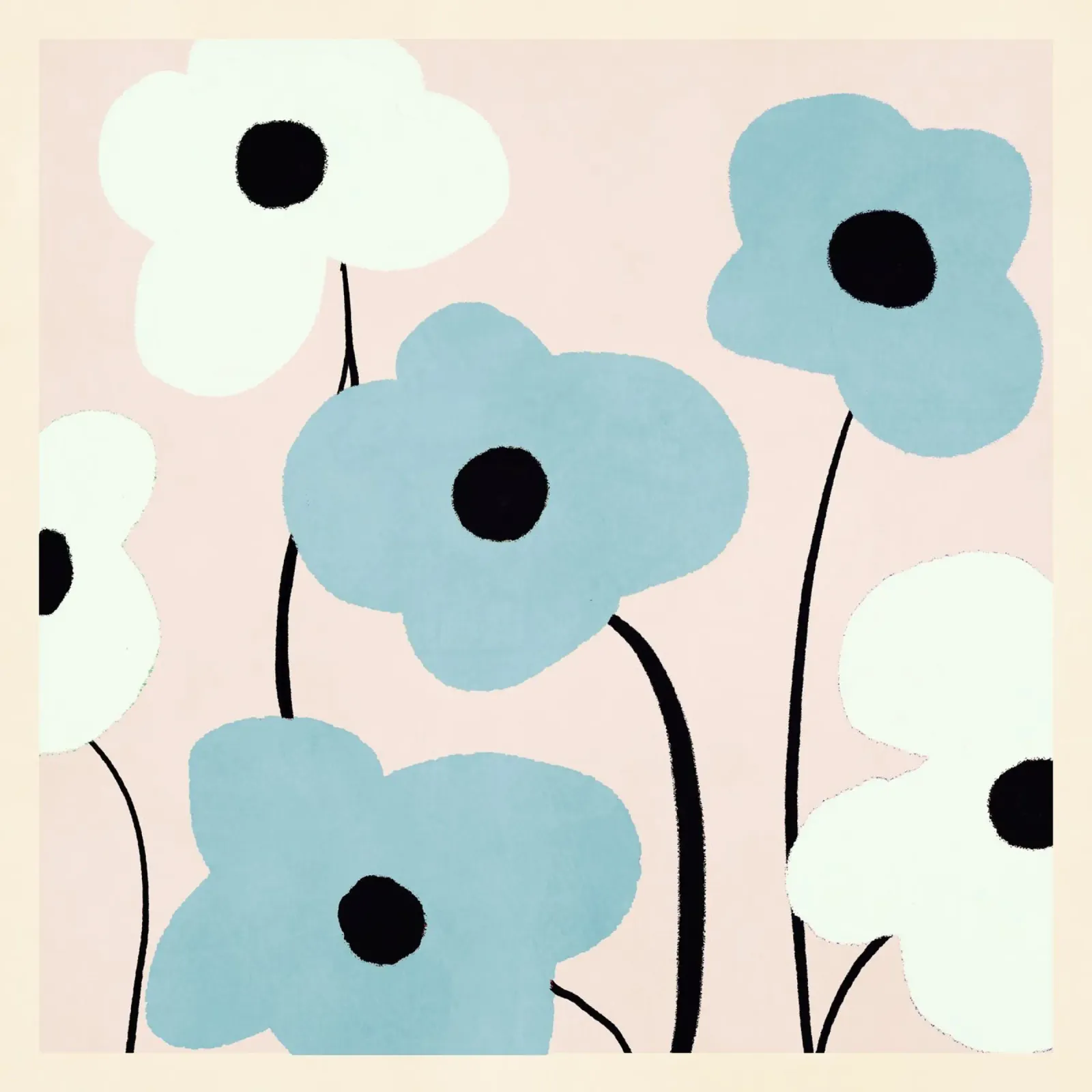 Fiori astratti minimali 32 poster da LeaDArt