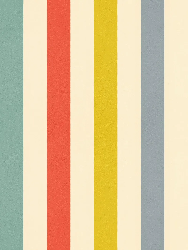 Estampado de rayas retro de verano poster de Dominique Vari Abstract