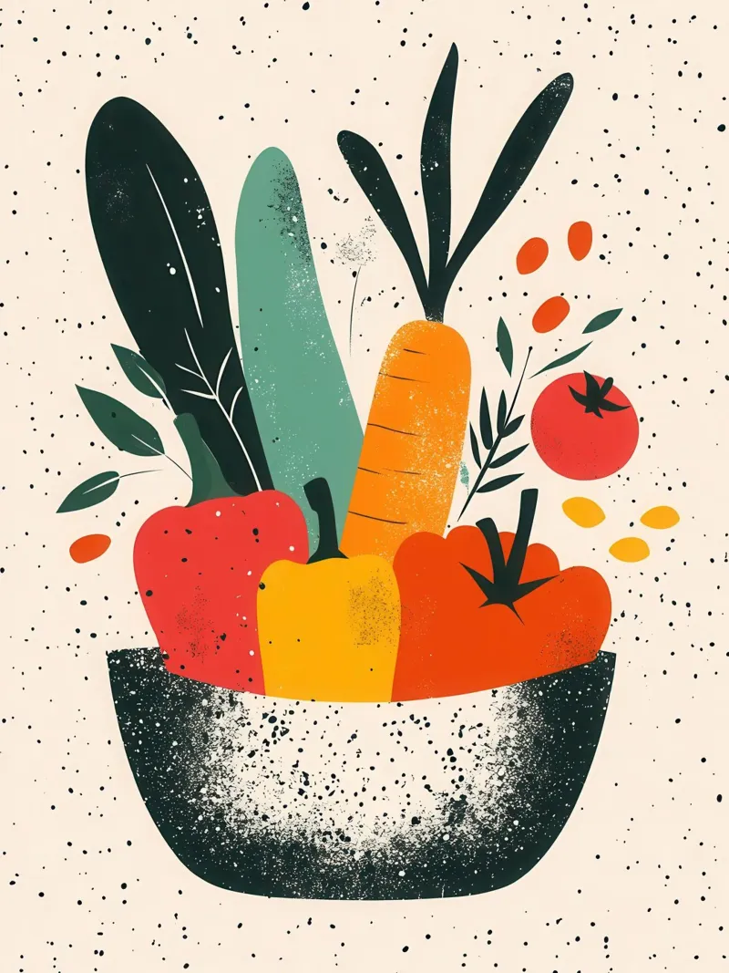 Palette Gourmande – Harmonie Naturelle poster con telaio in alluminio da Pop and Fruits - Affiches & posters