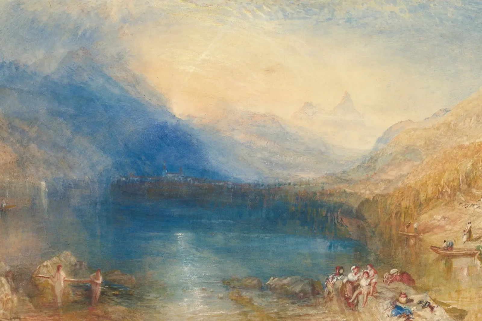 Joseph Mallord William Turner Il lago di Zugo poster con telaio in plastica da Timeless Artworks