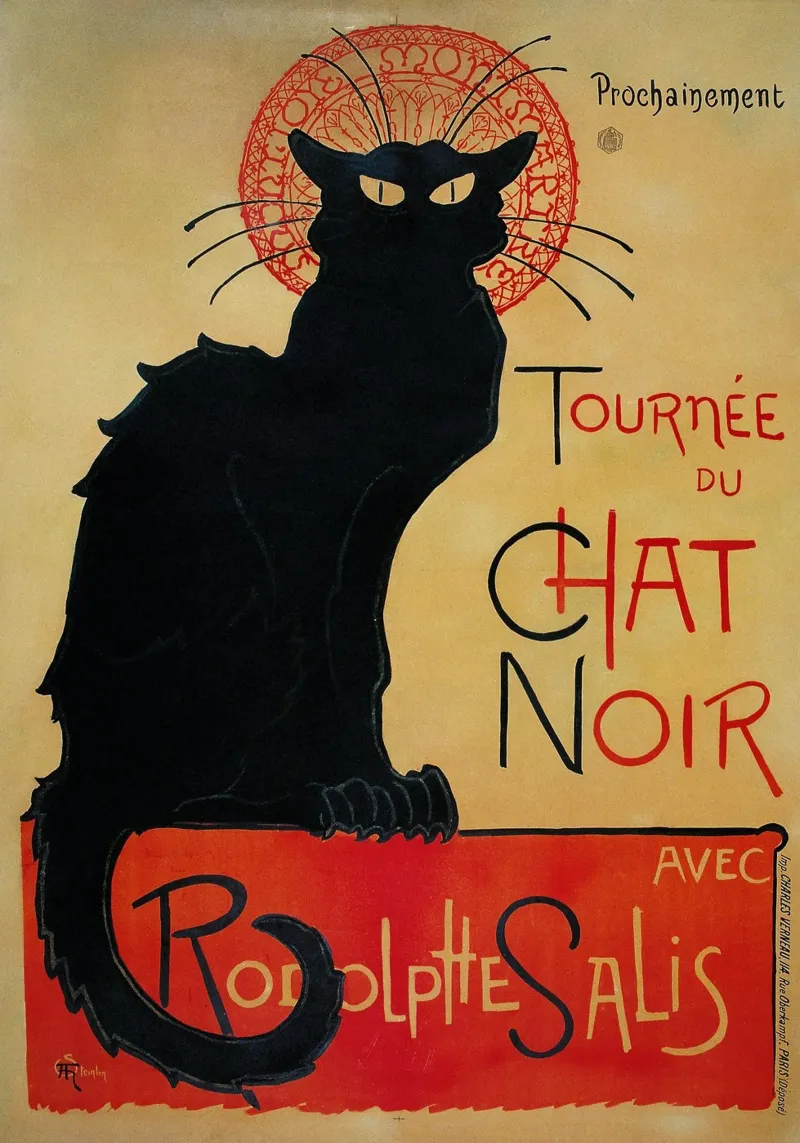 Tour dello Chat Noir di Théophile Steinlen carta hahnemühle da Timeless Artworks