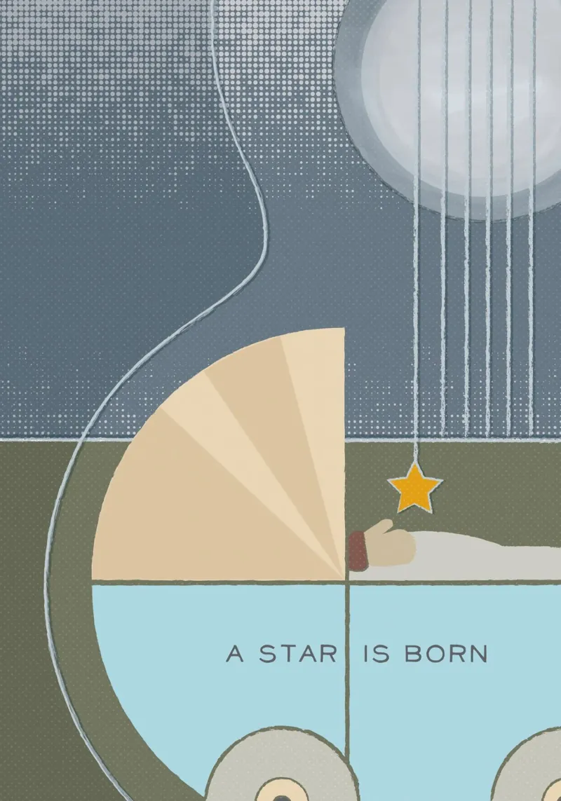 Our Star poster con telaio in alluminio da lazydaypaper