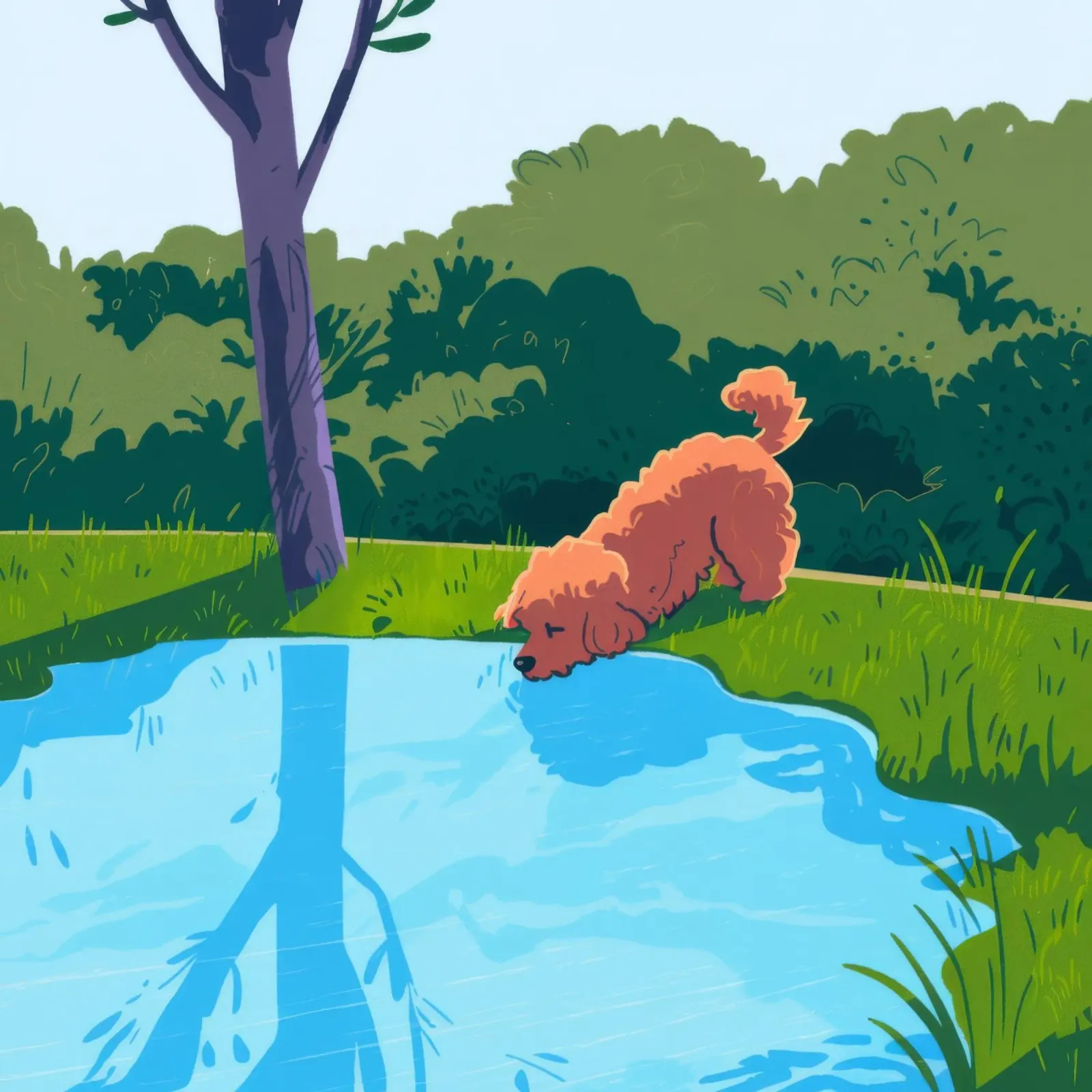 Solitudine canina riflessiva poster con telaio in alluminio da Timeless Huse