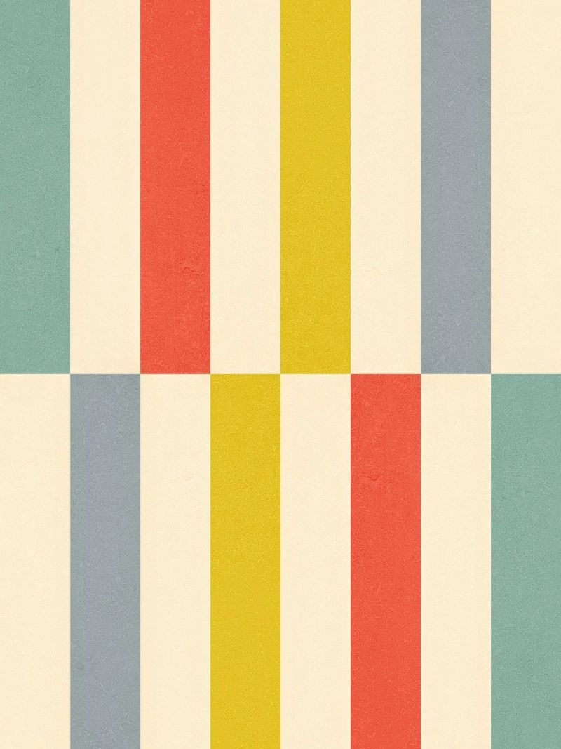 Motivo a strisce a scacchi retrò poster da Dominique Vari Abstract