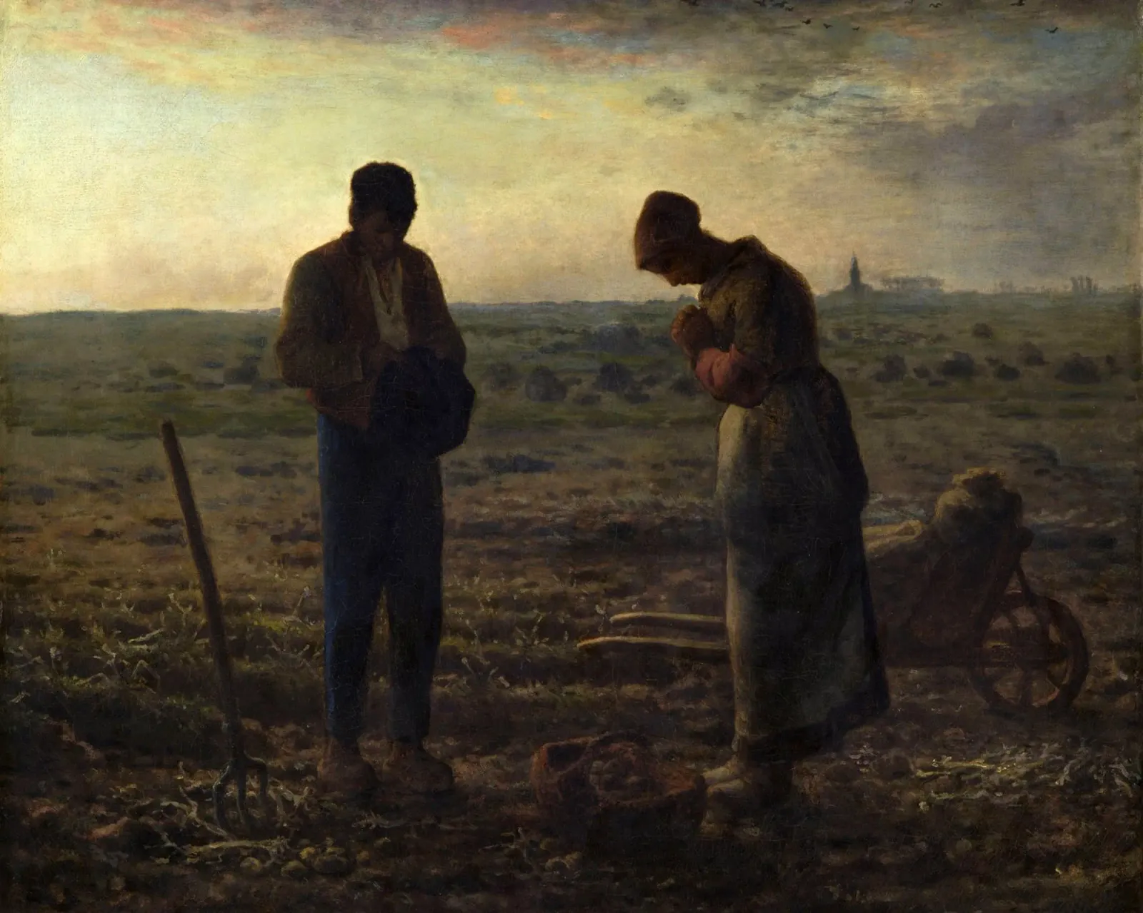 Jean-François Millet - L'Angelus carta hahnemühle da Timeless Artworks