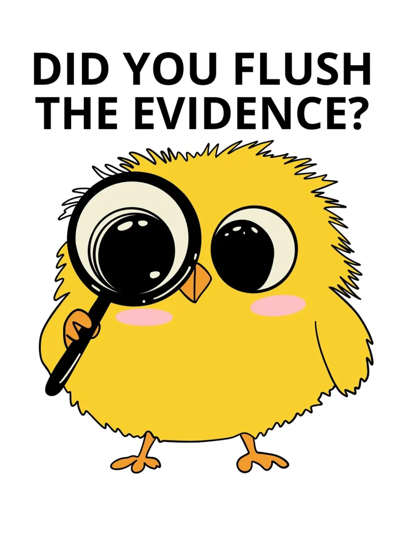 Did you flush the evidence? poster da ramosashop